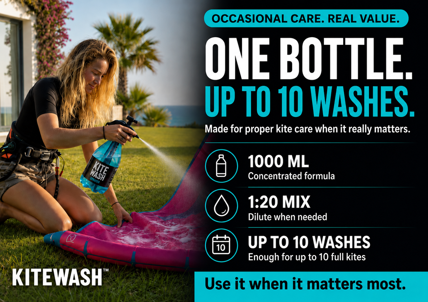 One bottle up to 10 washes