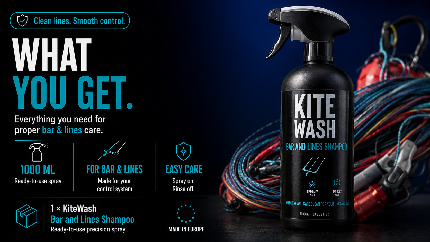 KiteWash Bar and Lines Benefits
